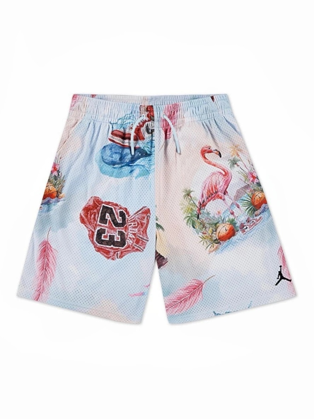 Jordan Kids' Dri-FIT Flamingo Print Mesh Shorts